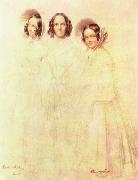 Franz Kruger Portrat der Frau Crelinger mit ihren Tochtern Bertha und Clara USA oil painting artist